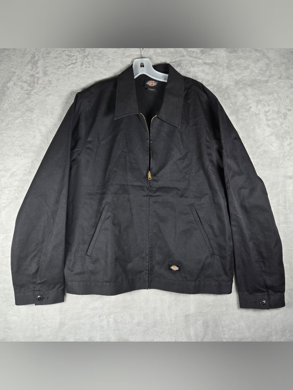 Dickies Men's Unlined Eisenhower Jacket Black Size Large Full Zip Regular DJT75